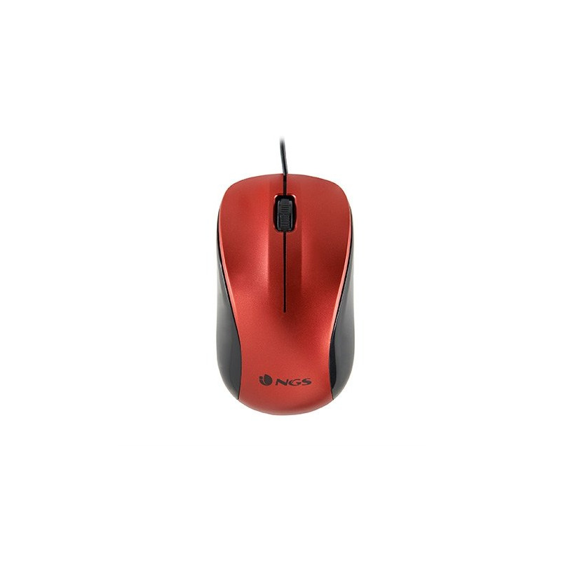 Raton optico ngs wired crew rojo