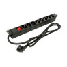 Regleta phasak 8 tomas rack 19 pulgadas