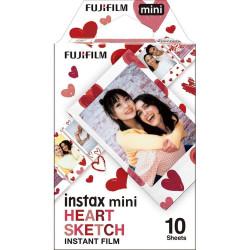 Pelicula fujifilm instax mini heart sketch