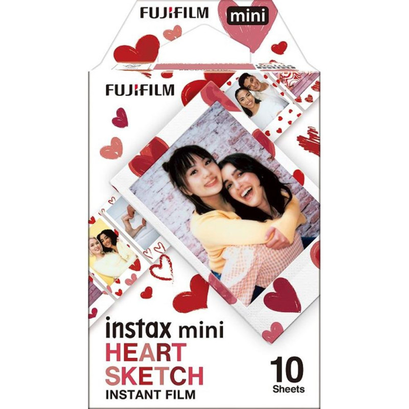 Pelicula fujifilm instax mini heart sketch