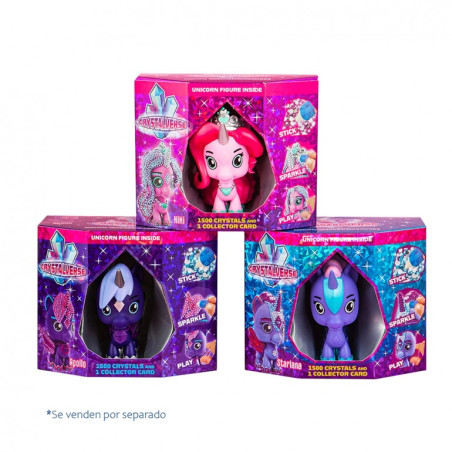 Figura unicornio crystalverse classic 1 unidad