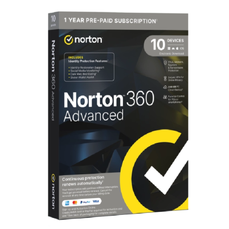 Antivirus norton 360 advanced 200gb espanol