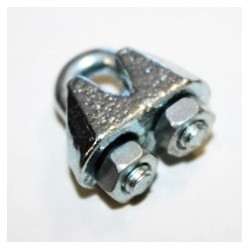 Sujeta cables recto galvanizado din 741