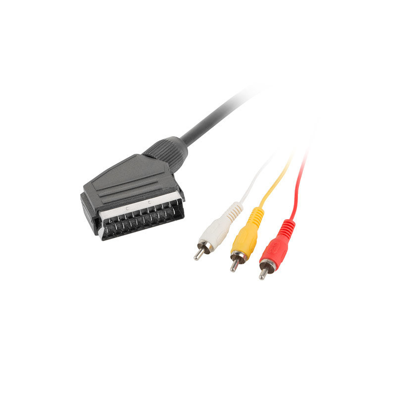Cable euroconector lanberg macho 3x rca