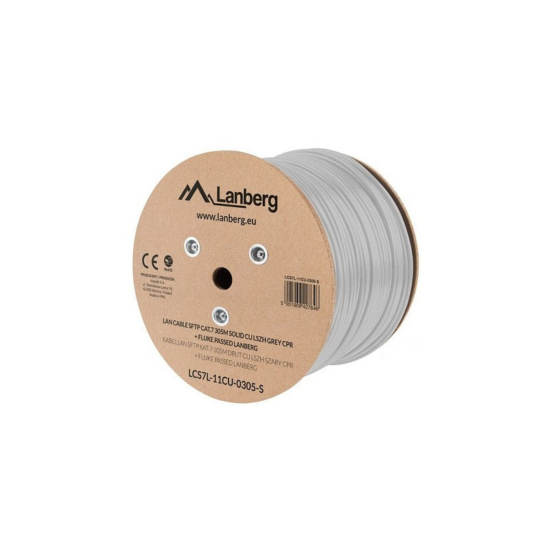 Bobina cat7 lanberg sftp 305m solid
