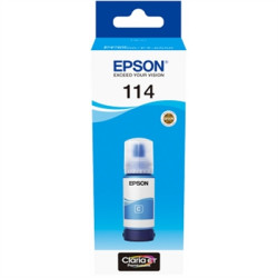 Botella tinta epson ecotank 114 cyan