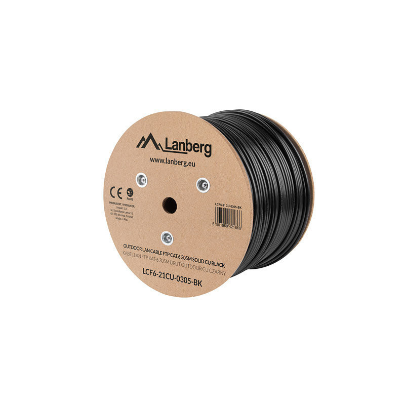 Bobina exterior lanberg cat6 ftp rj45