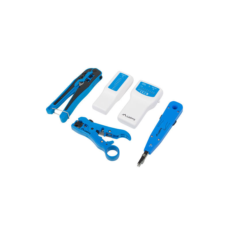 Kit herramientas lanberg pelacables crimpadora testador