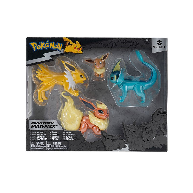 Figura jazwares pokemon multievolution eevee pack